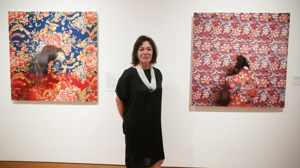 Artist Cecilia Paredes at the opening of Pierce, Mark, Morph on Oct. 22 at FIU’s Frost Museum of Art.