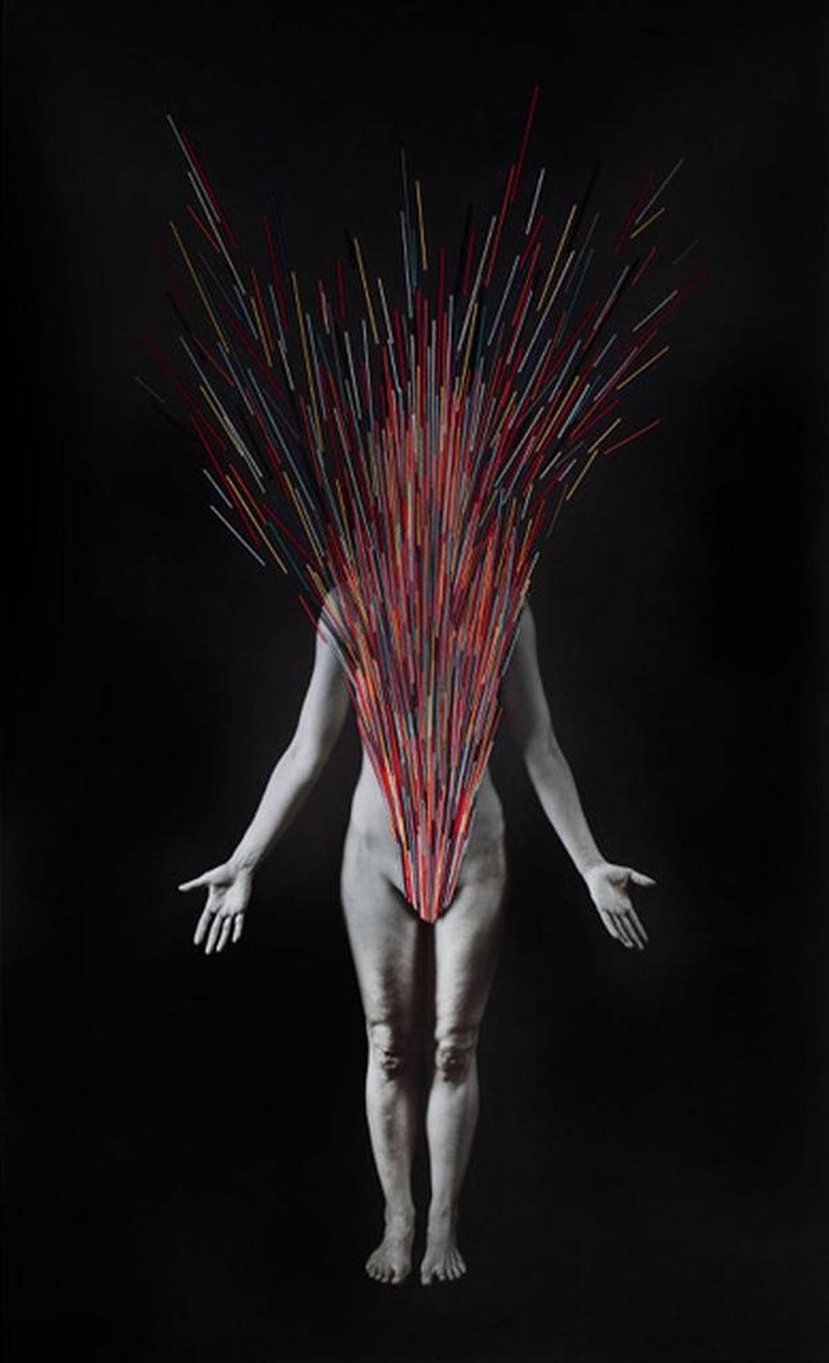 Artist Marina Font combines textiles and photography for the “Womanhood” show at Bossa gallery in the Design District.