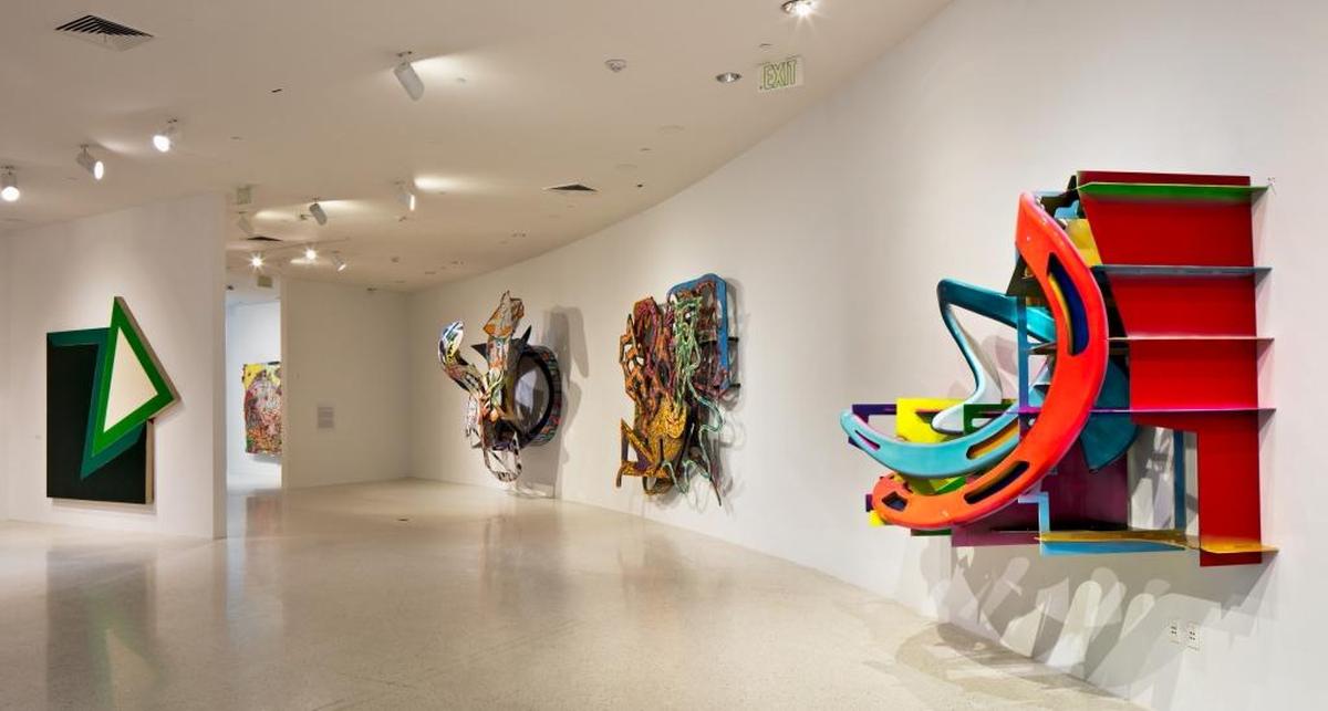 Installation view, “Frank Stella: Experiment and Change” at NSU Art Museum through July 8, 2018.