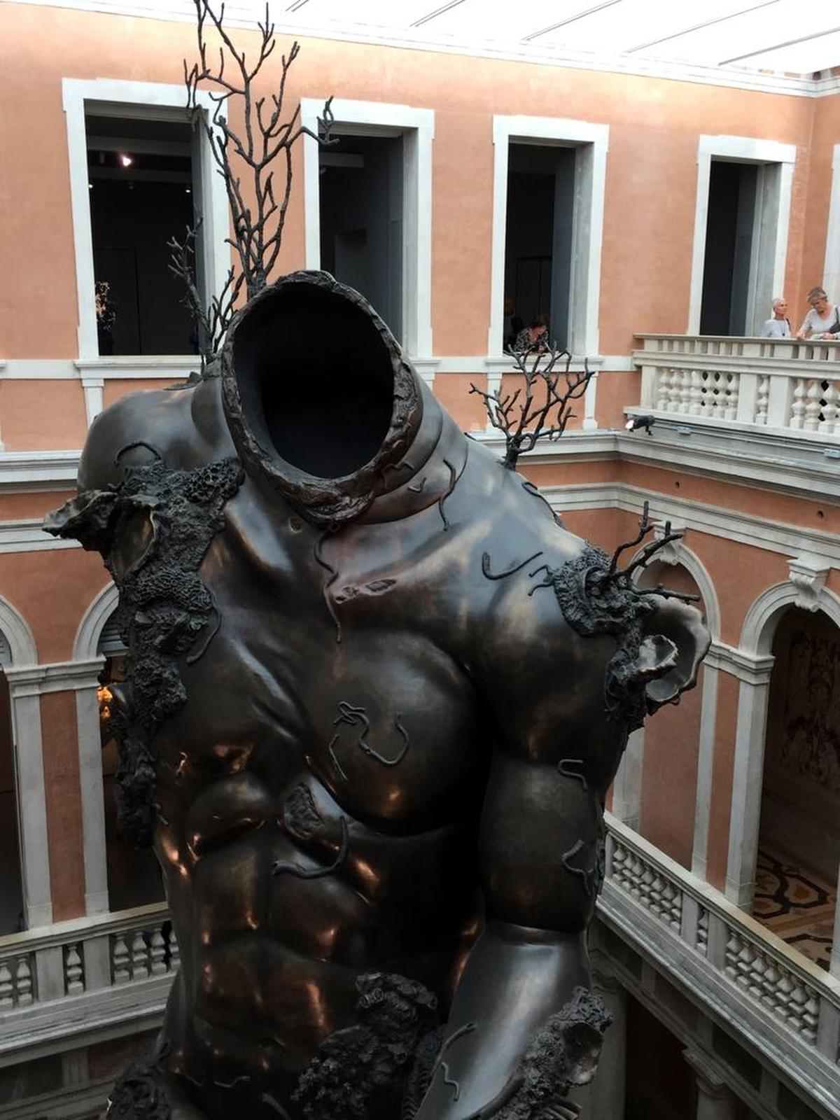 Damien Hirst’s monumental “Demon with Bowl: fills the three-story atrium inside Venice’s Palazzo Grassi. From the show “Treasures from the Wreck of the Unbelieveble,” through Dec. 3, 2017.