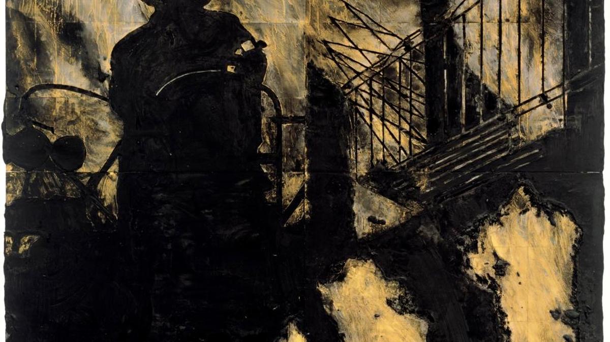“Early Morning May 20 1986” from Donald Sultan: The Disaster Paintings