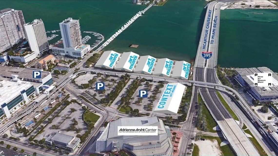 Rendering of Art Miami’s new site at the lot of the former Miami Herald building.