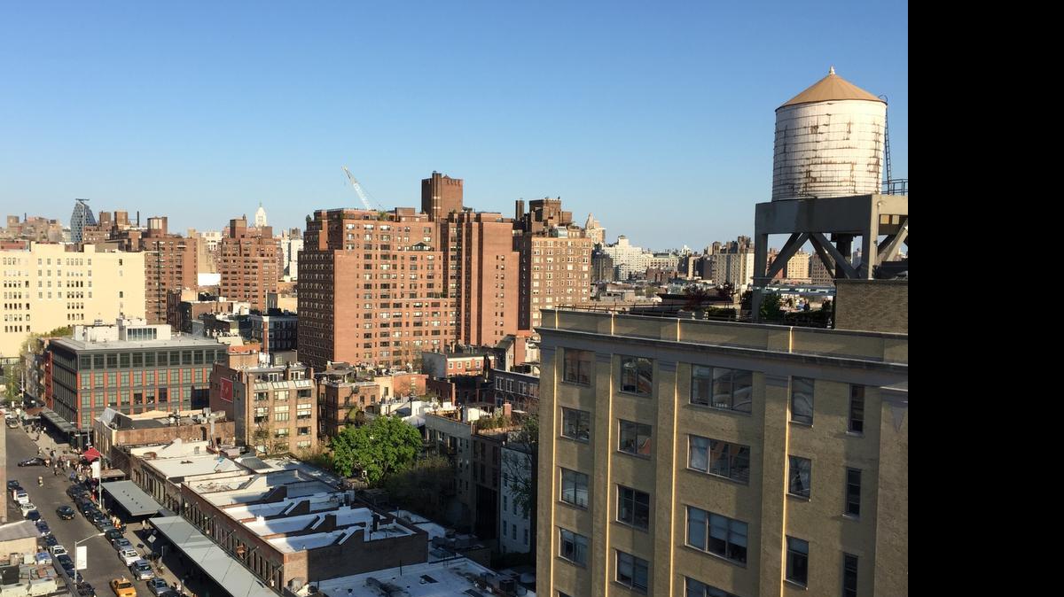 
View from the top of the new Whitney Museum, 99 Gansevoorst St., in Manhattan. Photographed on opening day, May 2, 2015.

