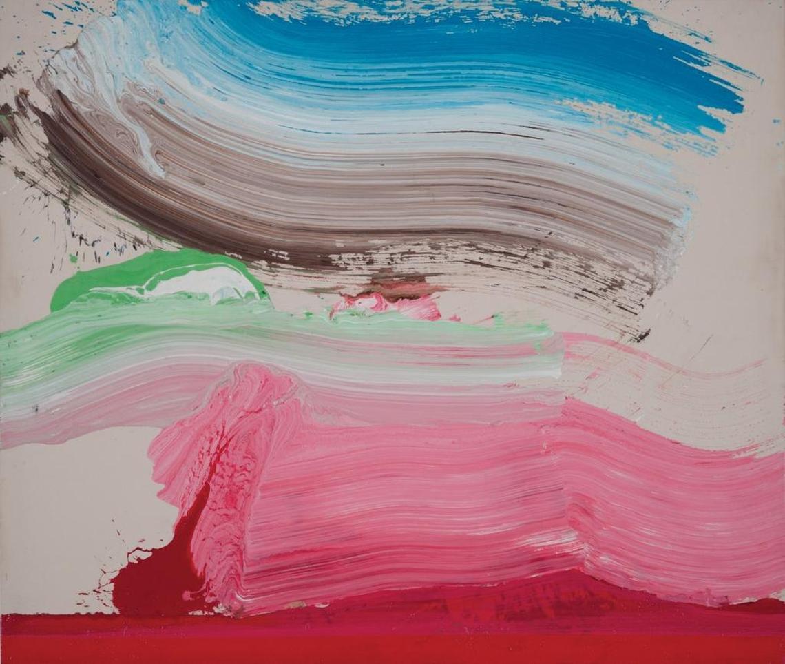 A reproduction of Ed Clark’s “Pink Wave” is on display in North Miami Beach through August 2017 as part of Perez Art Museum Miami’s “Inside Out” program.