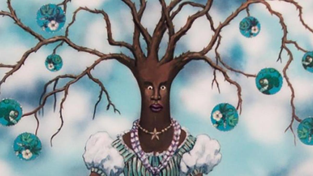 Edouart Duval-Carrié’s seemingly sweet “Of Cotton Gunboats and Petticoats” includes a darker message: the reality of slavery.