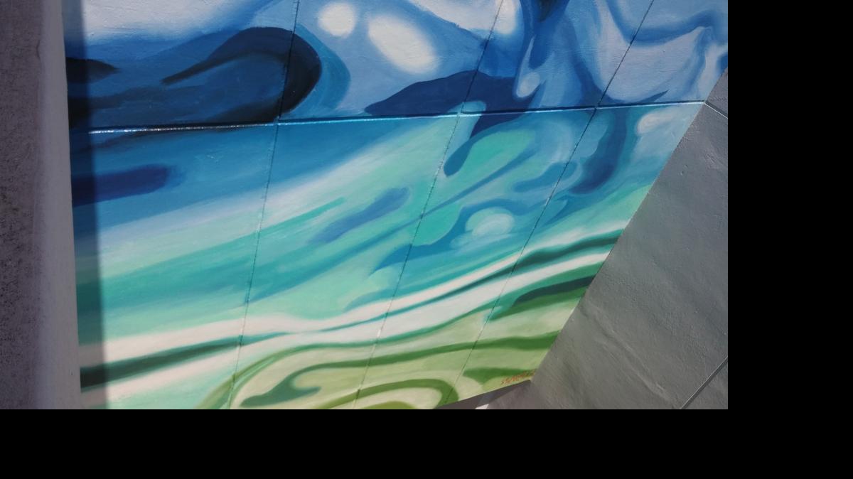 
Bill Savarese’s mural ‘Reflections’ adorns the Amman Building at Port Everglades in Fort Lauderdale.
