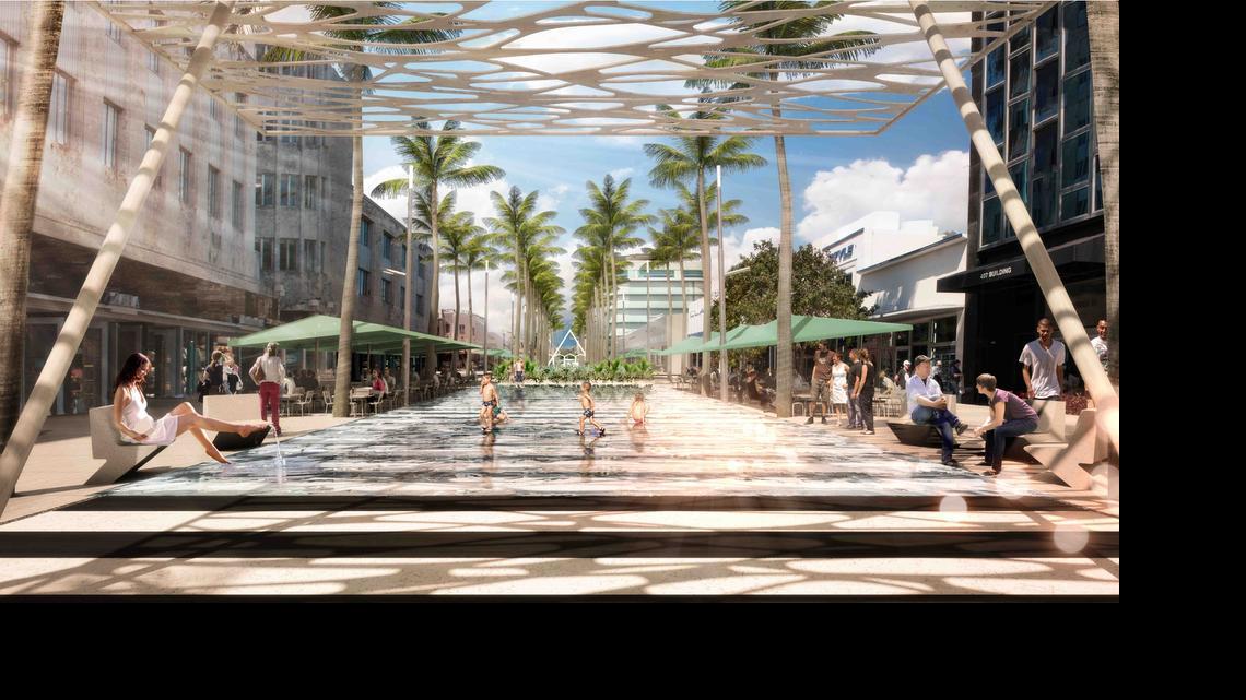 
Proposed design for the 400 block of Lincoln Road. 

