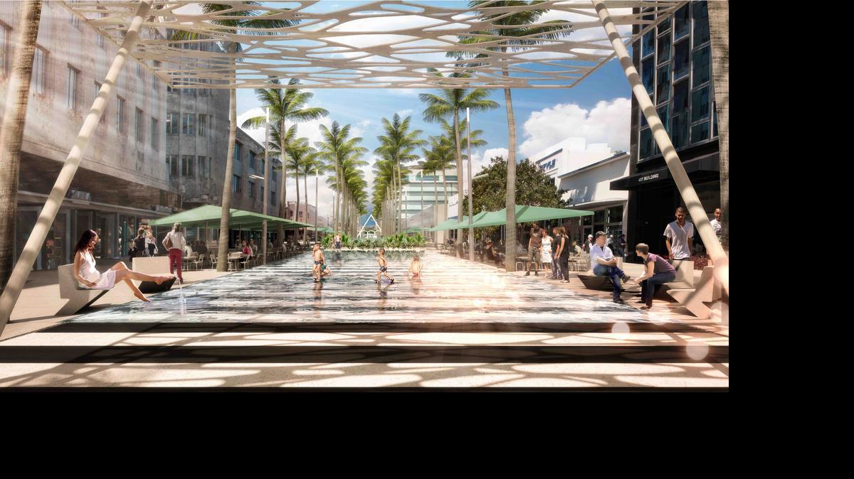 
Proposed design for the 400 block of Lincoln Road. 
