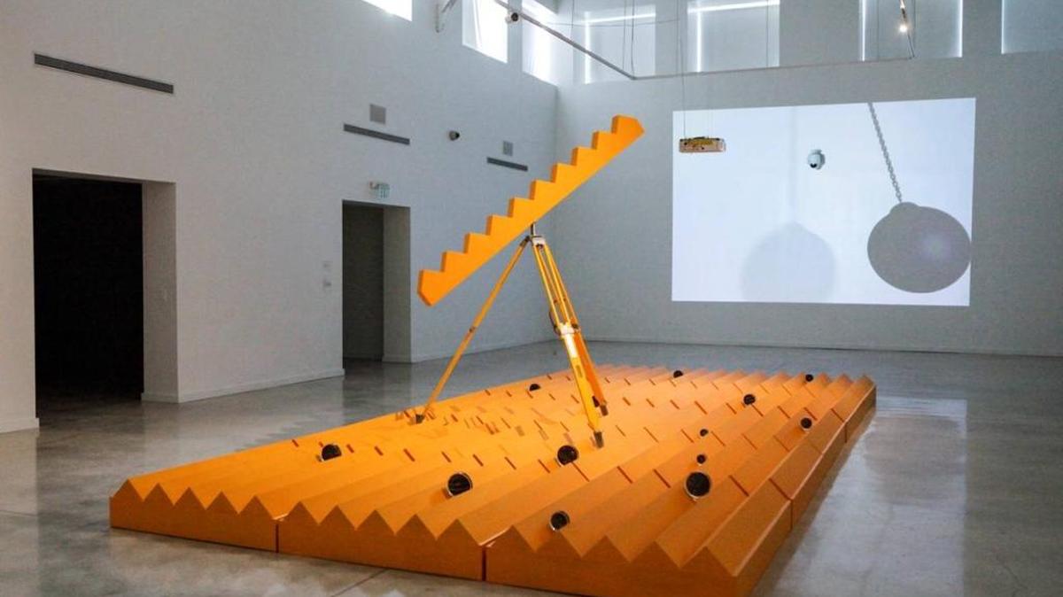 At Miami Dade College’s Museum of Art + Design at the Freedom Tower, Alexandre Arrechea’s 2014 sculpture, “The Fact,” is among works showcased in the exhibit “Q & A, Nine Contemporary Cuban Artists.” Through Jan. 15.