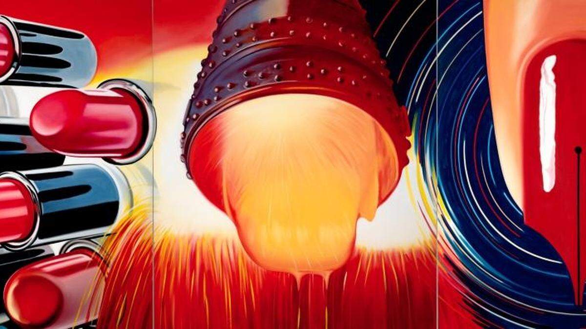 James Rosenquist, “Fahrenheit 82,” 1982, oil on canvas. From the show “Pop Art,” through April 28, 2018, at the Margulies Collection at the Warehouse.