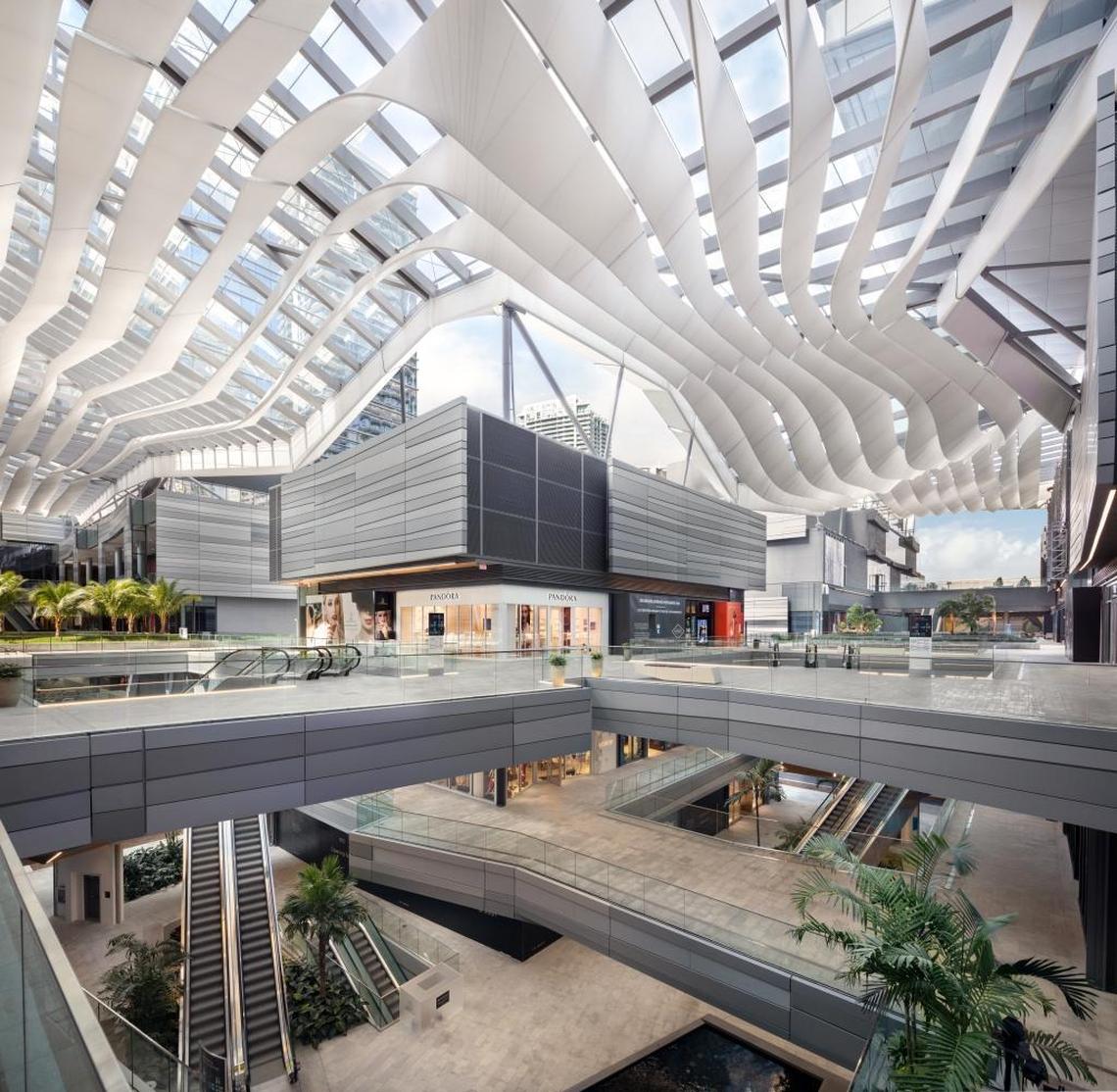 Moments of unexpected intersection, sudden drop-offs and vistas of Miami’s Brickell City Centre open up to the real city of office workers, commuters, tourist buses and noisy construction sites.