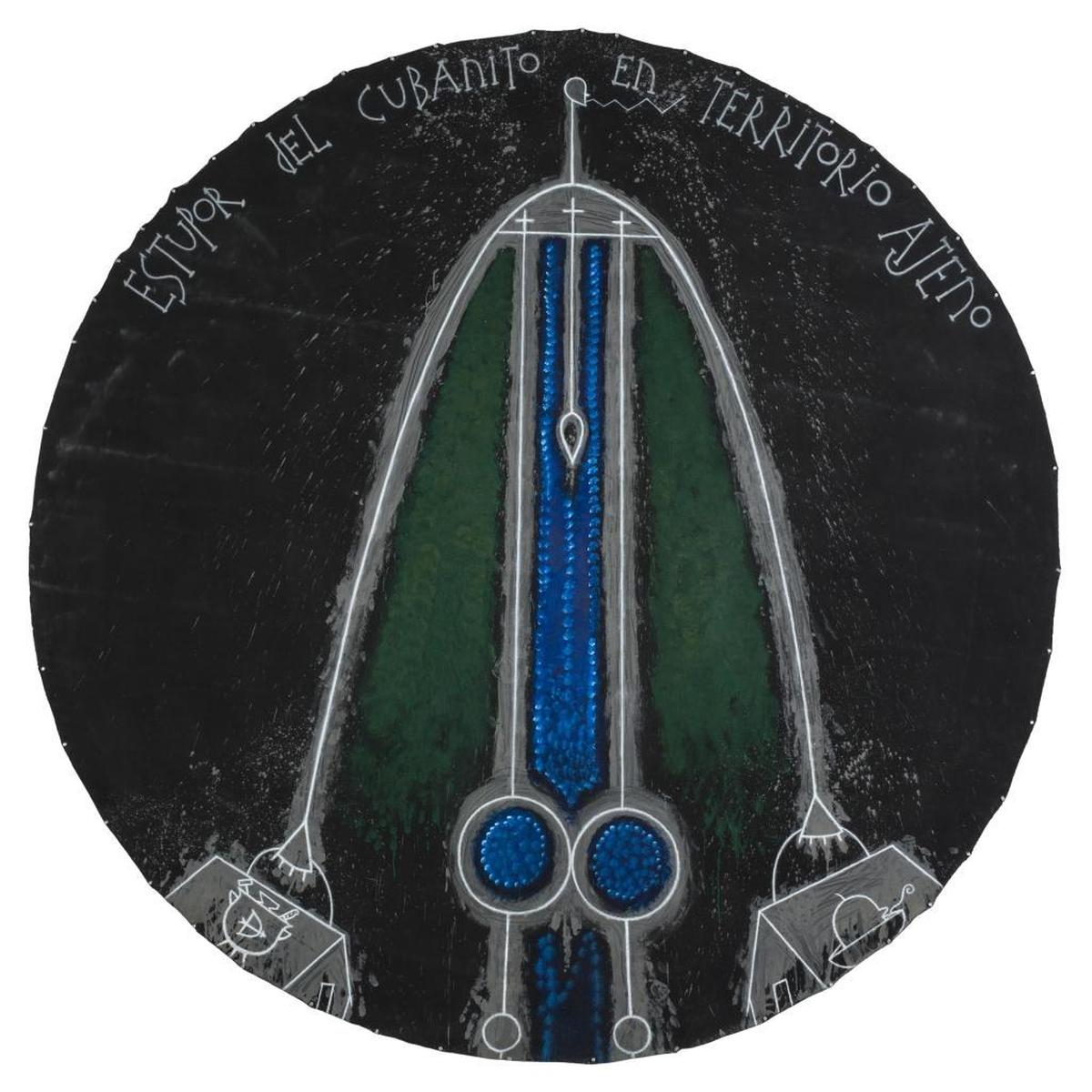 Jose Bedia, “Estupor del cubanito en territorio ajeno,” 2000. Gift to the Perez Art Museum Miami from Jorge M. Pérez. From the show “On the Horizon: Contemporary cuban Art from the Jorge M. Pérez Collection” at PAMM through Sept. 10, 2017.
