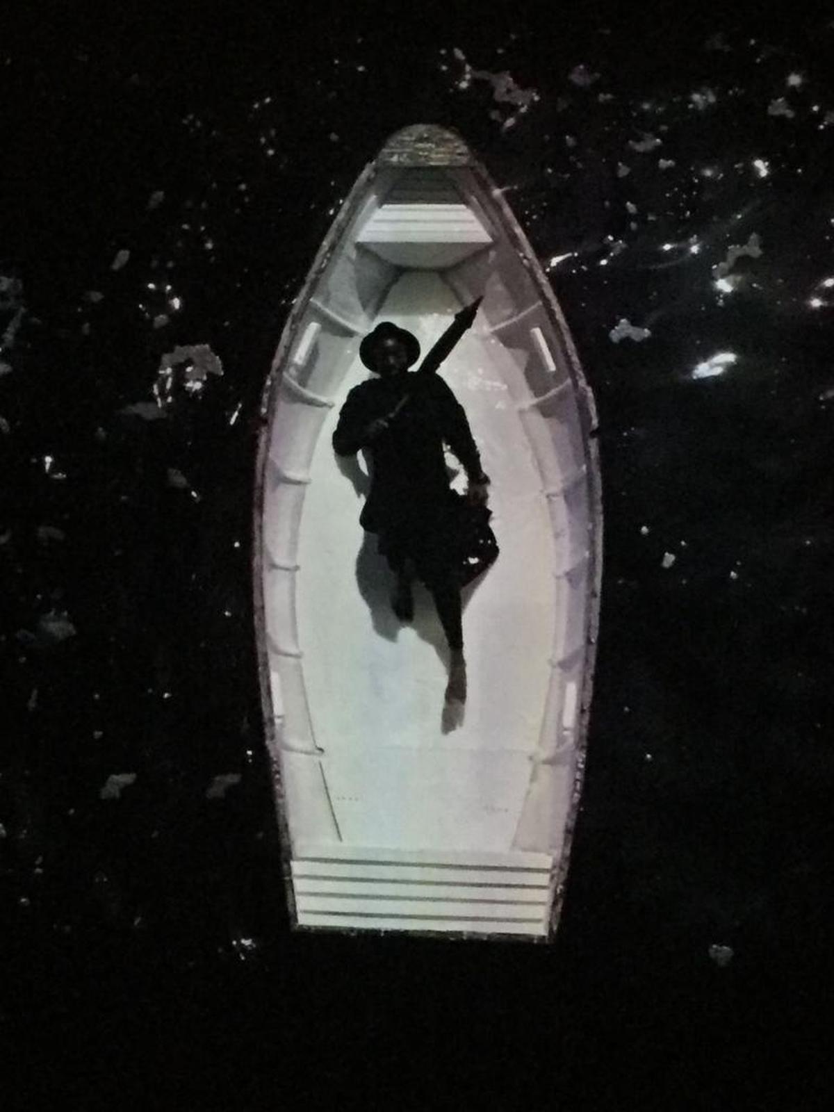 Mahau Modisankeng’s “Passage” involves three huge video projections — self portraits — representing a country in the midst of transition and redefinition. At the 2017 Venice Biennale.