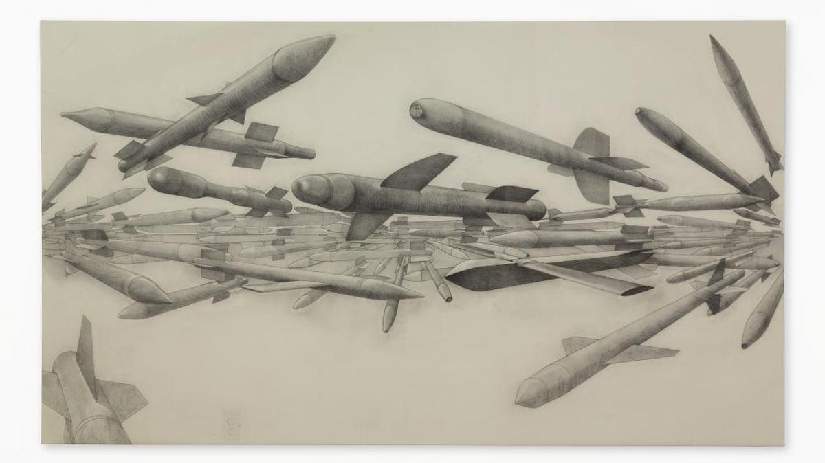 Glexis Novoa’s "Ongoing Conversation" 2016, on display at David Castillo Gallery through May 31, 2017.