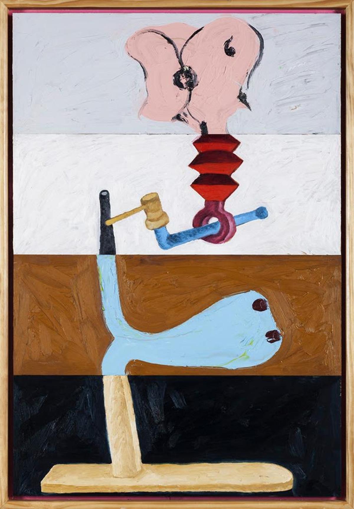 “Ray Smith Studio,” a series of collaborative works created by New York artist Ray Smith and his team, is on display at Nina Johnson Gallery in Little Haiti.