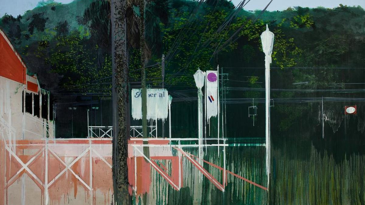 
Hurvin Anderson’s “Imperial Hotel,” 2004. From the “Poetics of Relation” show through Oct. 18, 2015, at Perez Art Museum Miami. 
