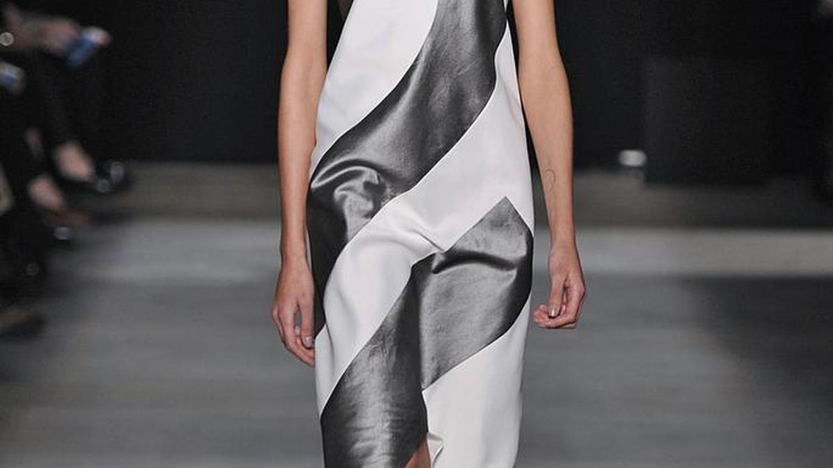 A model at Narciso Rodriguez’s New York RTW Fall Winter 2016 show in February