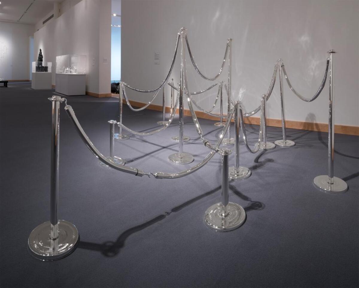Michael Joo, “Expanded Access,” 2011. Mirrored Pyrex glass, dimensions variable.