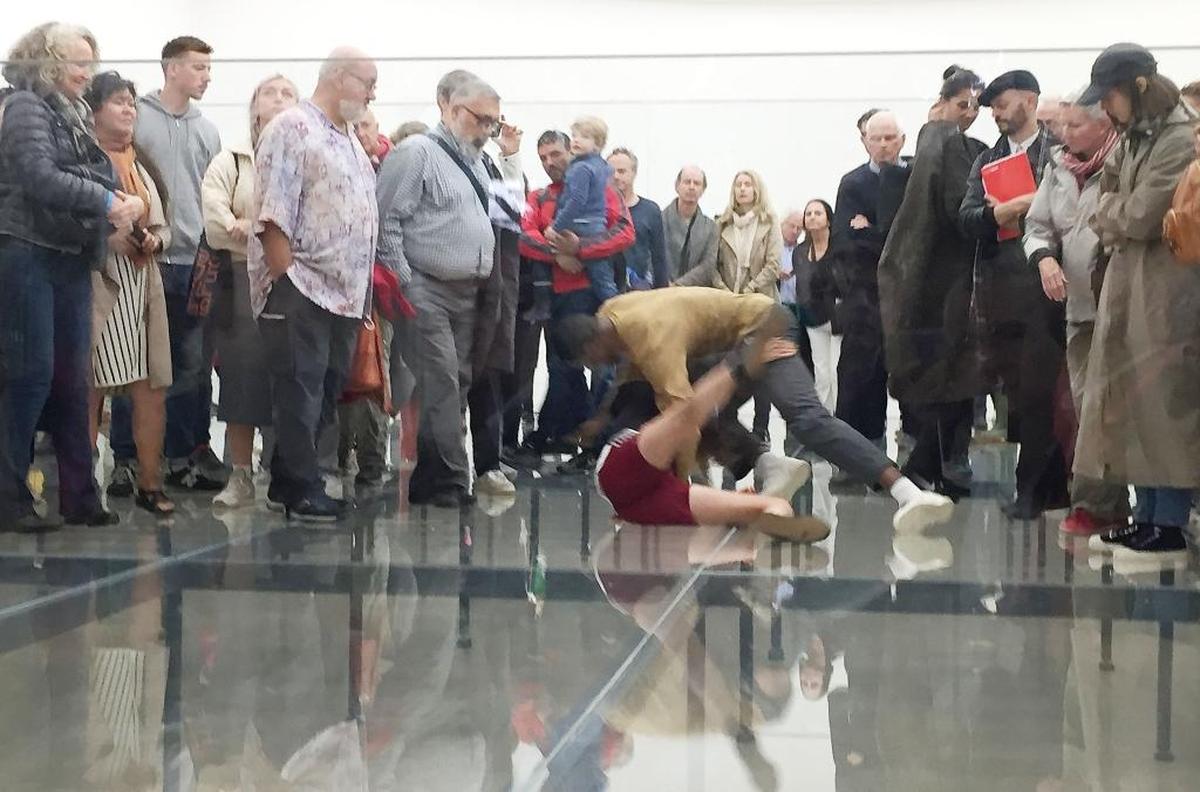 Anne Imhof’s ‘Faust’ performance draws crowds to the German pavilion at the 2107 Venice Biennale.