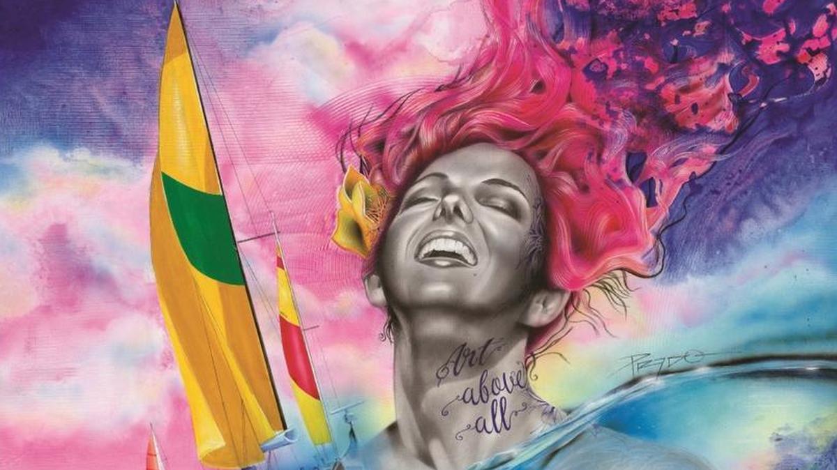 Artist Hector Prado’s ‘Wind of Change’ has been chosen as official poster for the 55th annual Coconut Grove Arts Festival Feb. 17-19.