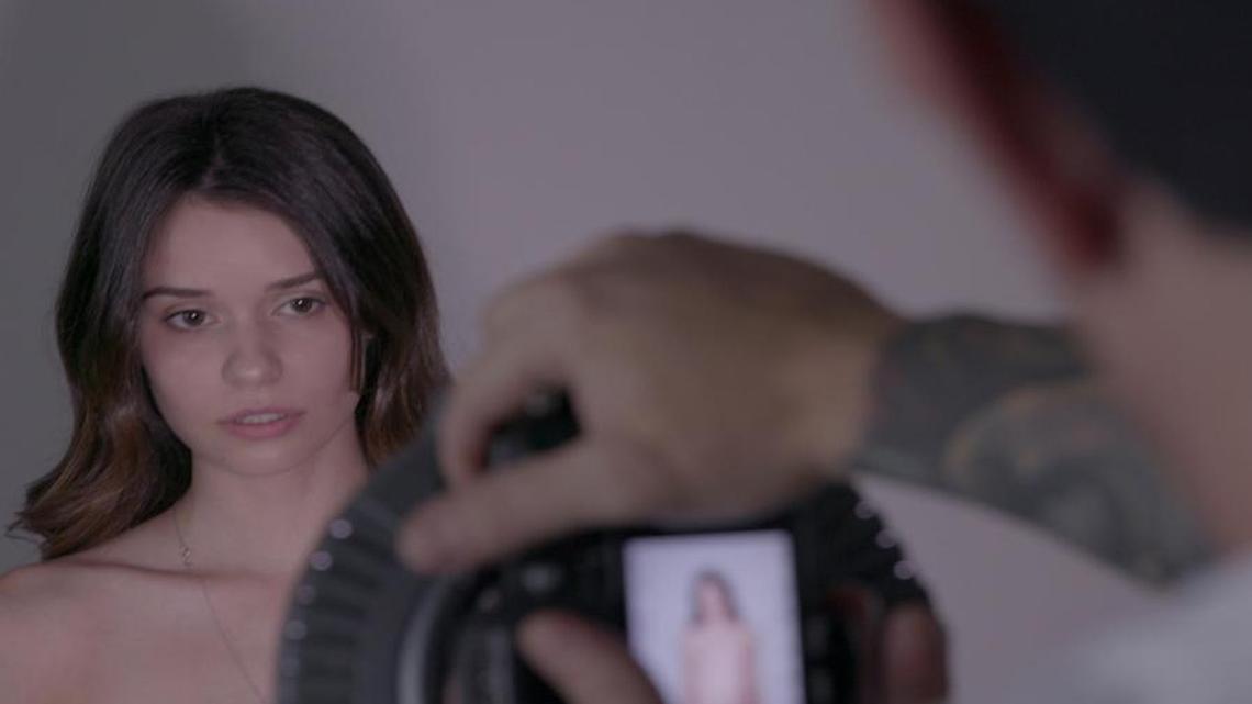 Salena Storm, a ‘cam girl’ — a nude webcam entertainer — gets ready for her close-up in ‘Hot Girls Wanted: Turned On.’