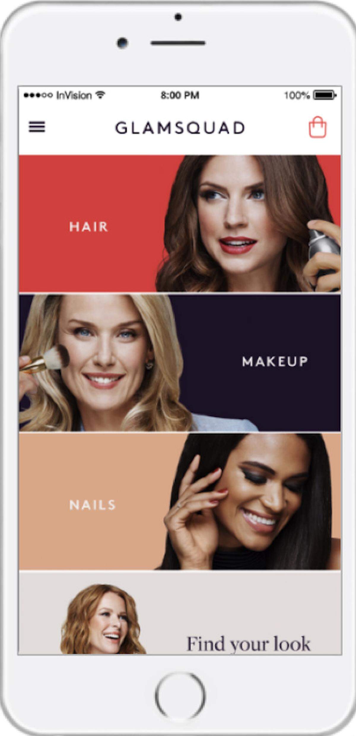 GlamSquad's app.