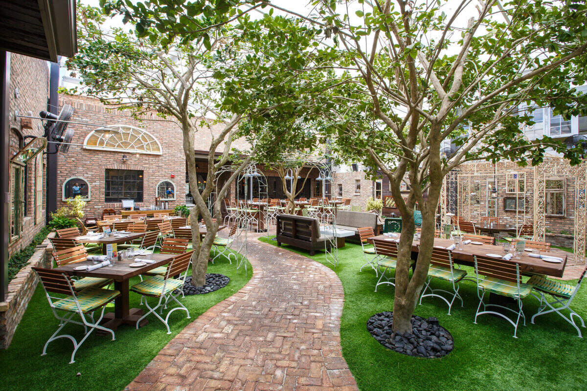 Louie Bossi has a romantic outdoor patio.