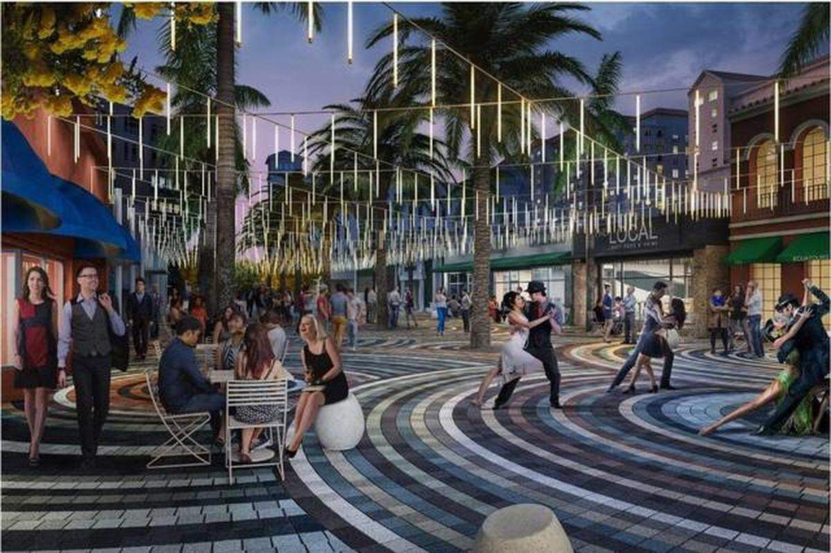 A rendering of the completed Giralda Avenue Streetscape project.