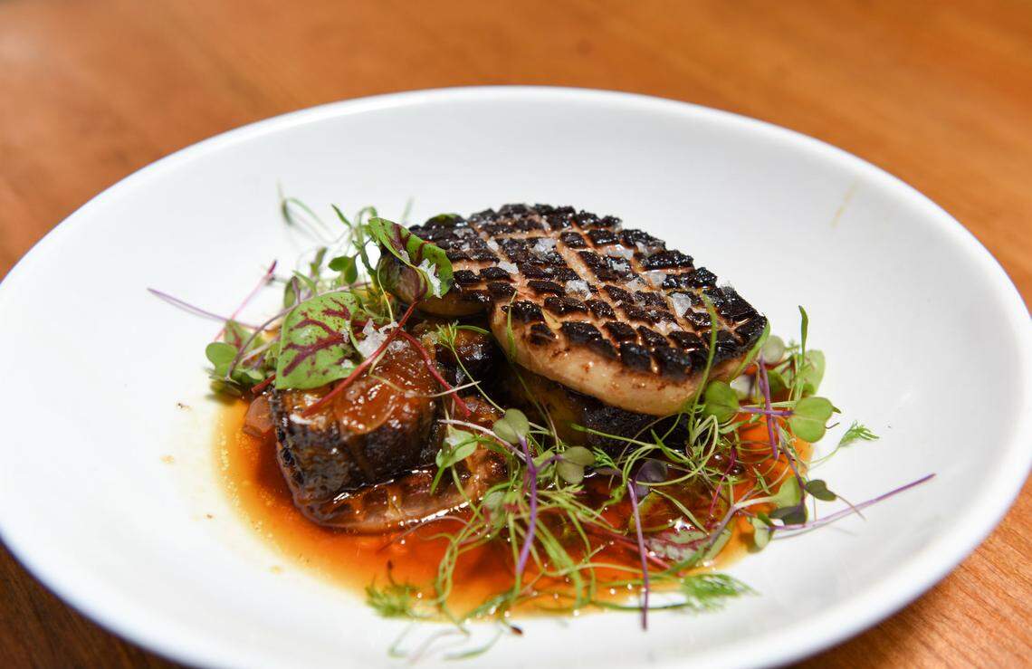 Foie gras at Ariete in Coconut Grove by chef Michael Beltran. Photograph by Carina Mask.