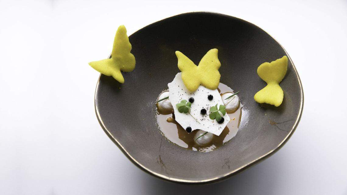 Part of a multicourse tasting menu at Elcielo in Miami.