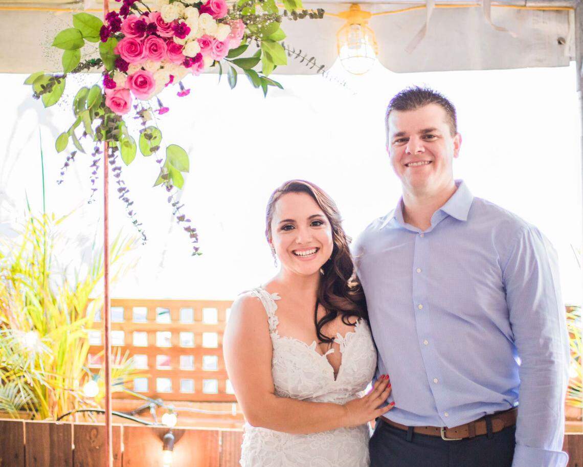 Melissa Hidalgo and Justin Flit.