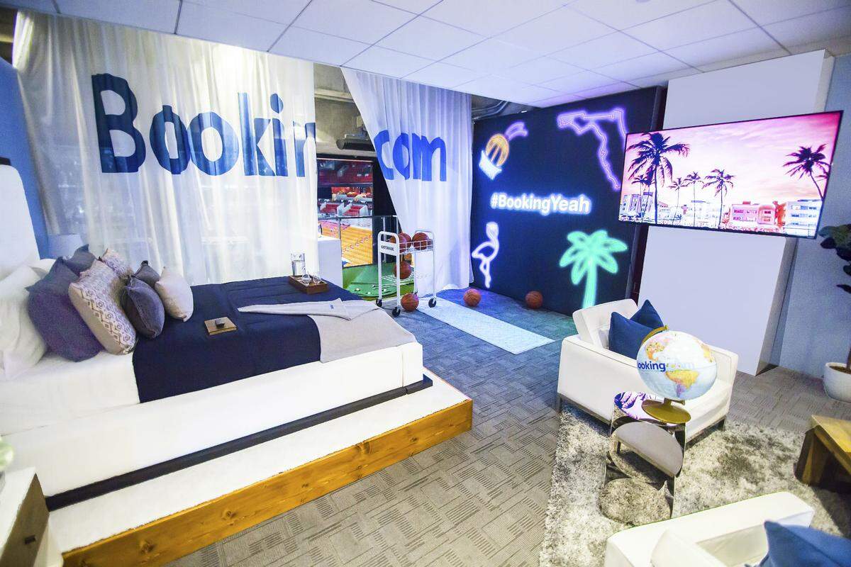 Your room for the night at the AmericanAirlines Arena.