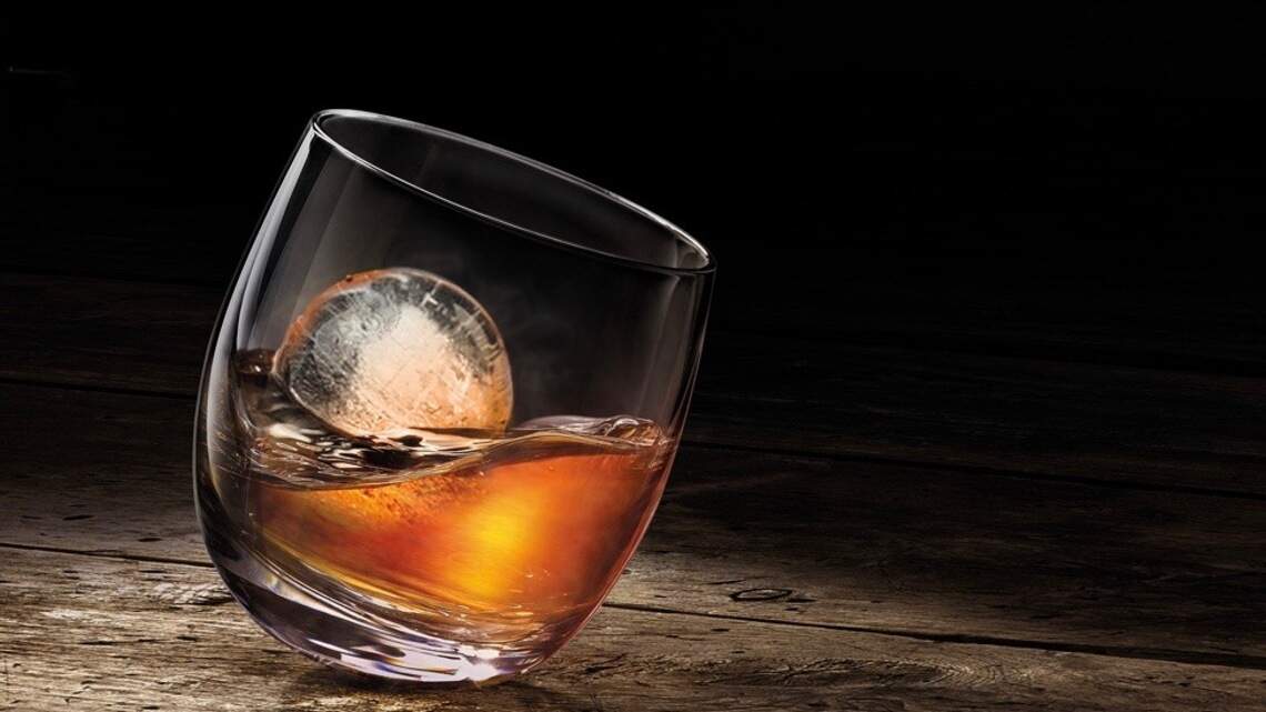 An ice cube made of coconut water is the secret ingredient in this Brugal 1888 rum cocktail