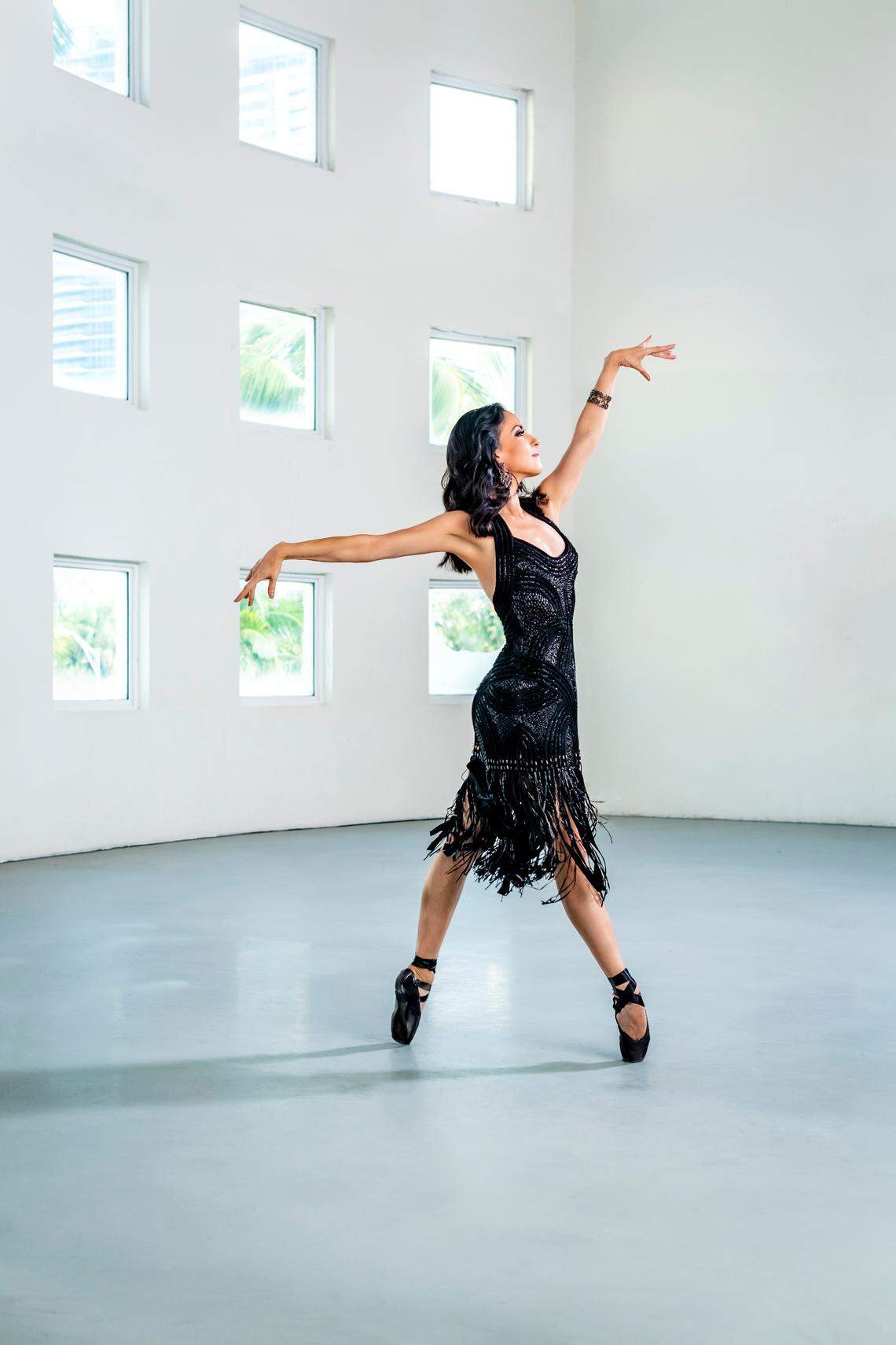 On Katia: Dress by Naeem Khan (naeemkhan.com); jewelry by Orianne Collins at Miami Design District. Photograph by Nick Garcia.