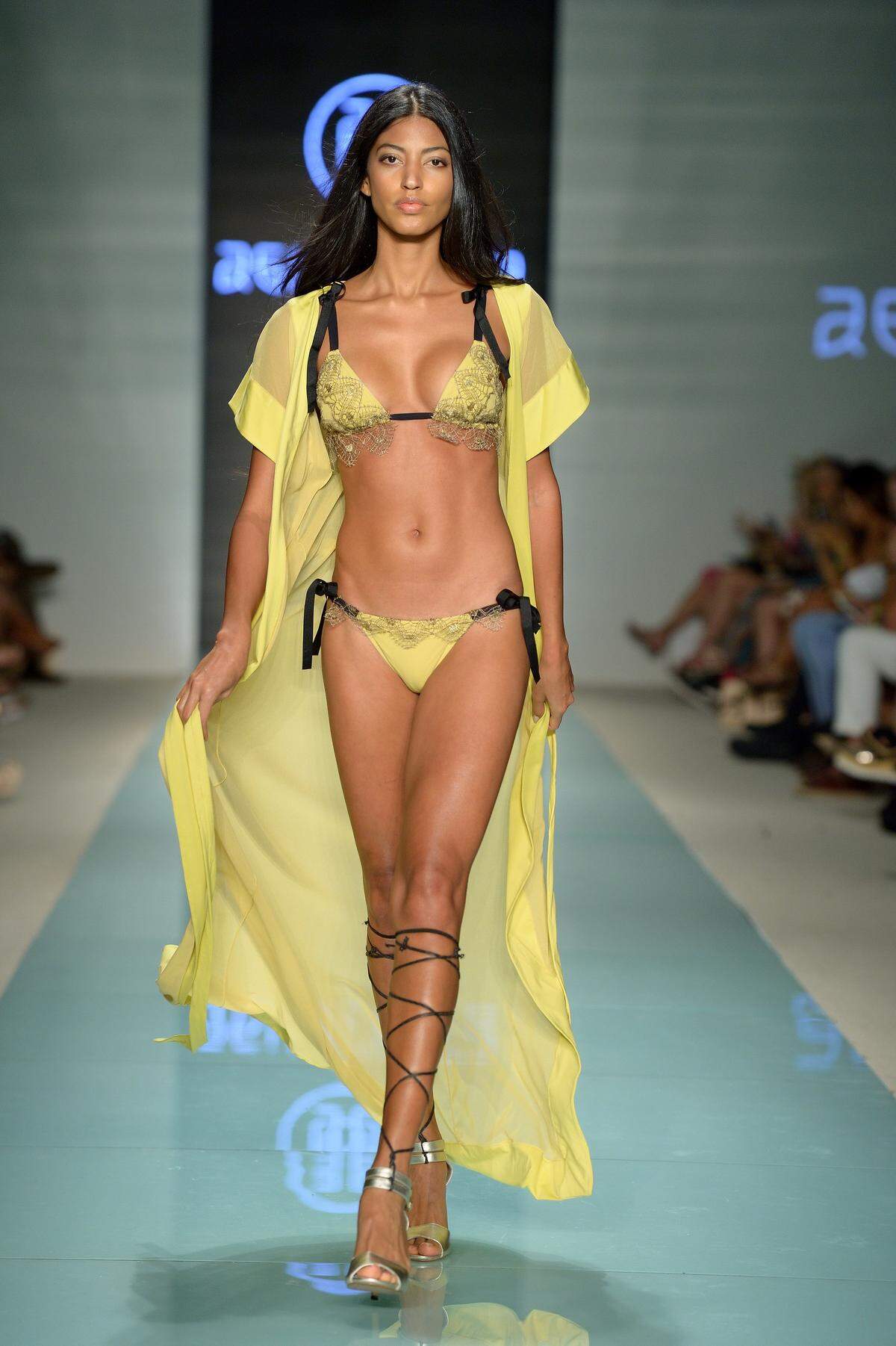 Aguaclara’s suits display a mix of unique cuts and colors. Photograph by Simon Soong.