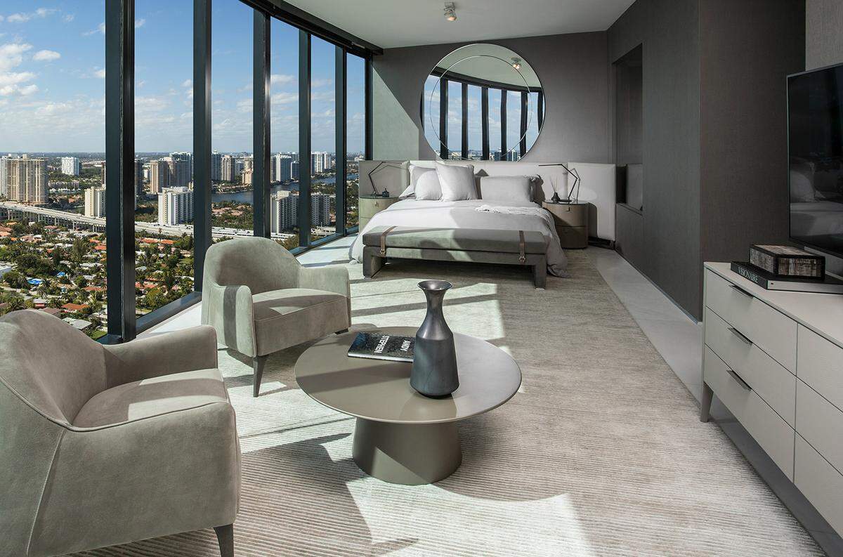 An Artefacto-designed unit at Porsche Design Tower.