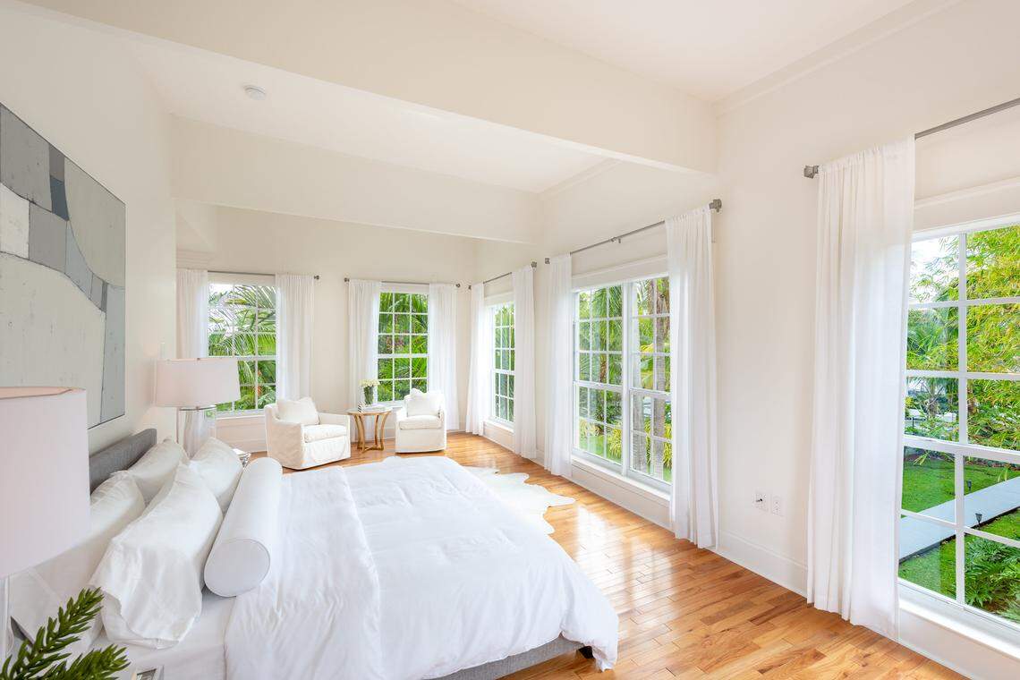 A bedroom at 93 Palm Avenue.