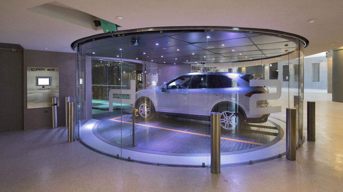Porsche Design Tower in Sunny Isles Beach is the only building anywhere where residents can take their cars into their homes via private elevators.