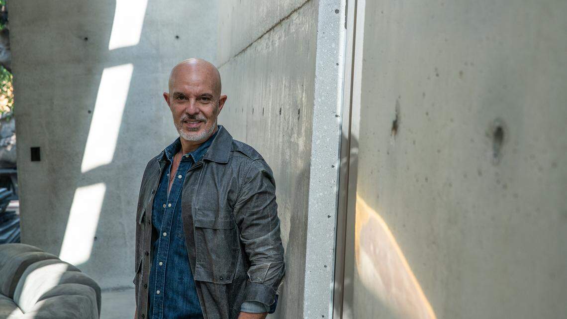 Architect Rene Gonzalez designed Prairie Residence in Miami Beach, a home on stilts aimed to withstand sea level rise. Photograph by Michael Stavaridis.