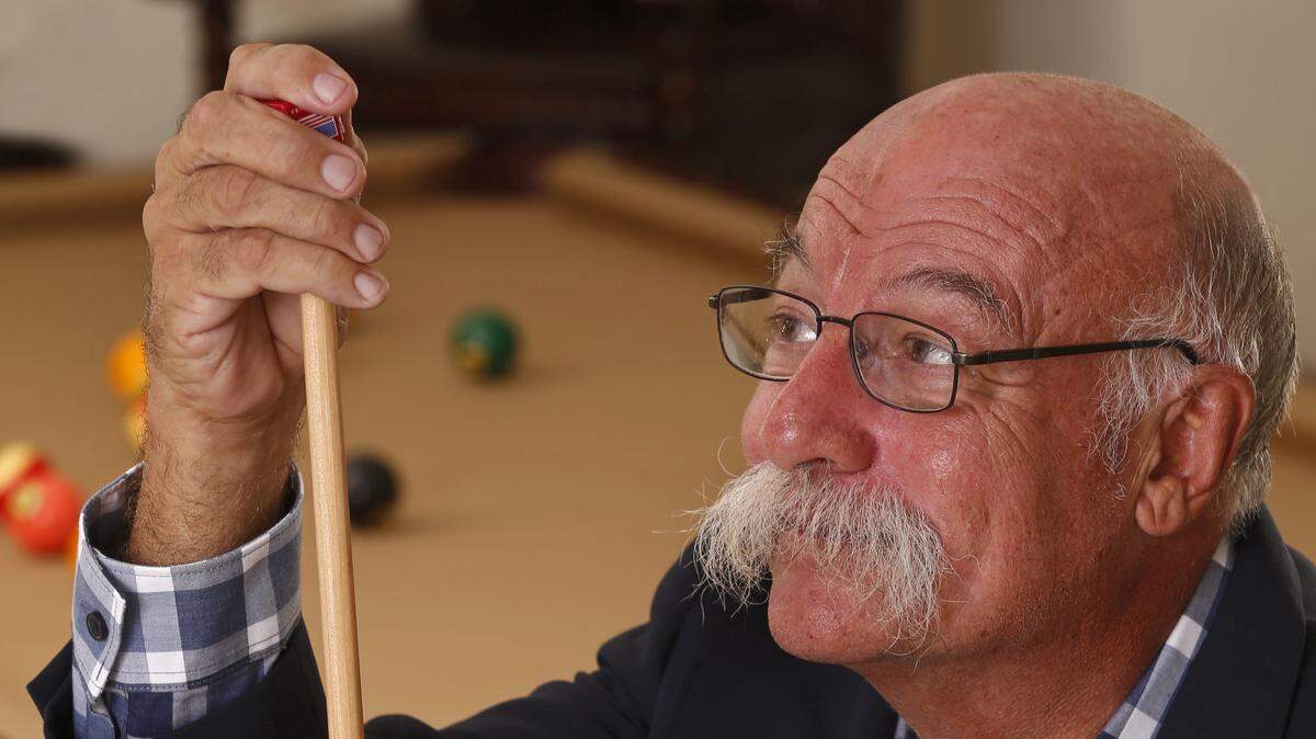Dan Brandt custom-builds billiards tables that can cost upward of $175,000. Photograph by Andrew Innerarity.