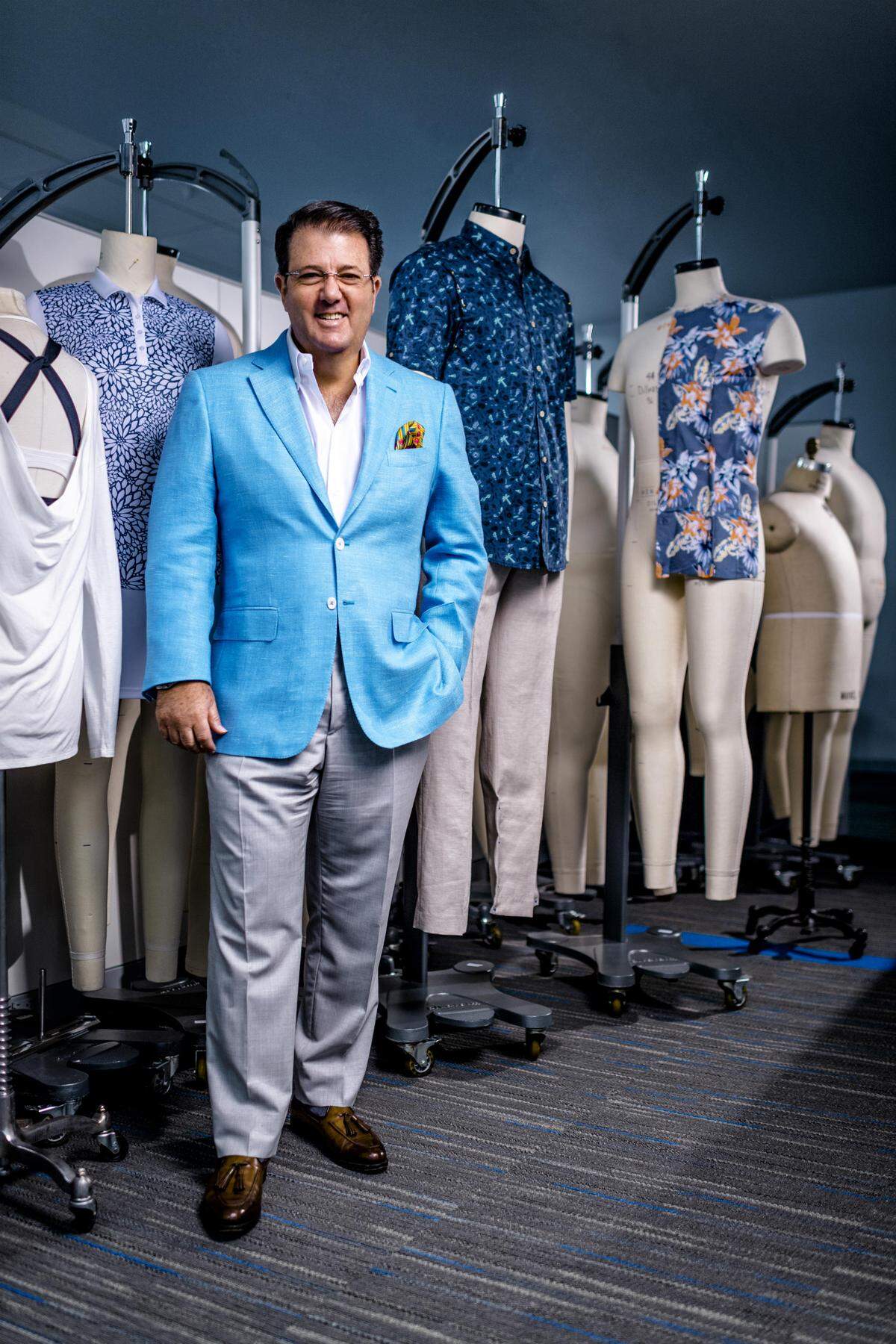 Oskar Feldenkreis at Perry Ellis International headquarters in Miami. Photograph by Nick Garcia.