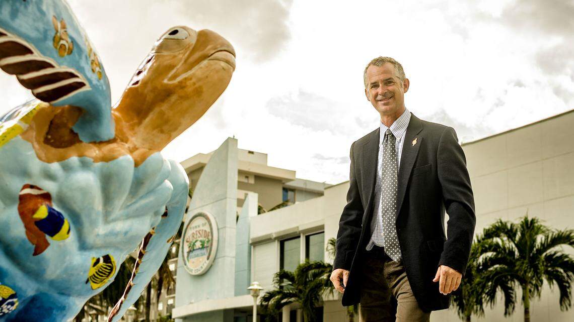 Mayor Daniel Dietch outside Surfside's Town Hall. Photograph by Nick Garcia.
