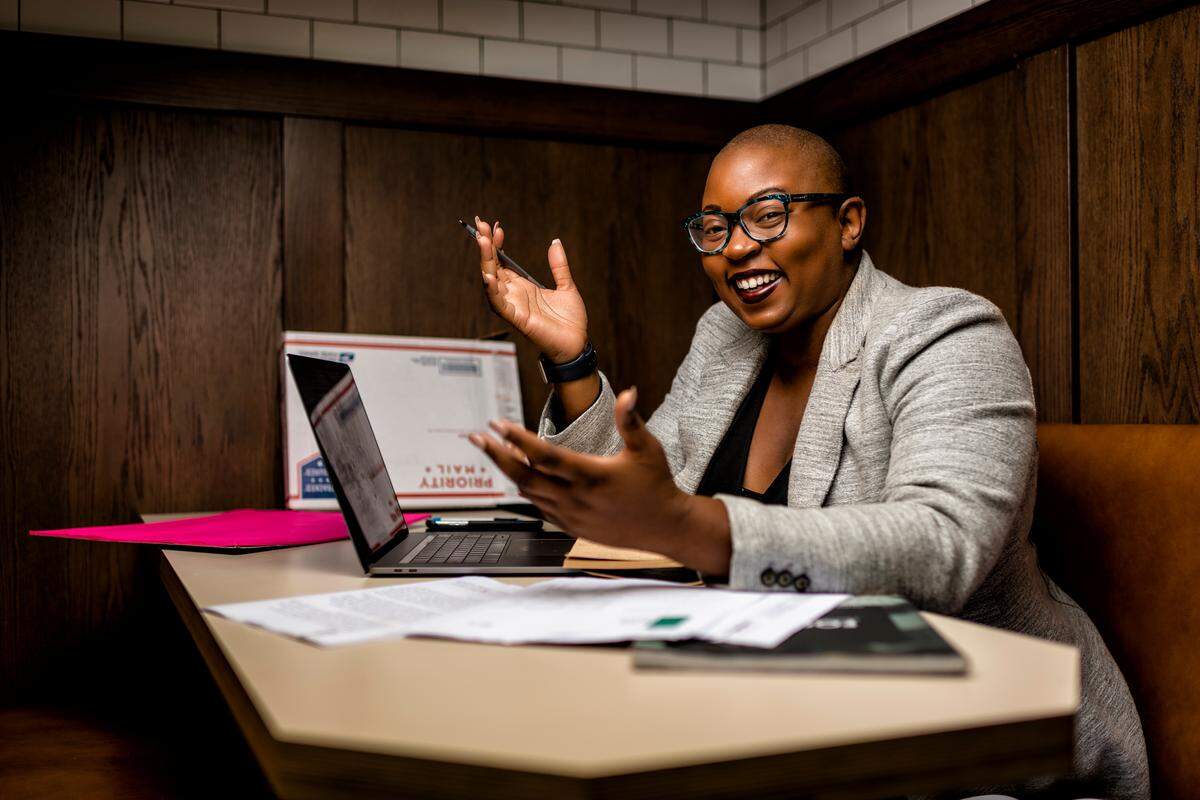 Felecia Hatcher is a pioneer within the Black tech space in Miami., co-founding The Center for Black Innovation in 2013 and launching Blacktech Week the following year. Photograph by Nick Garcia for INDULGE.