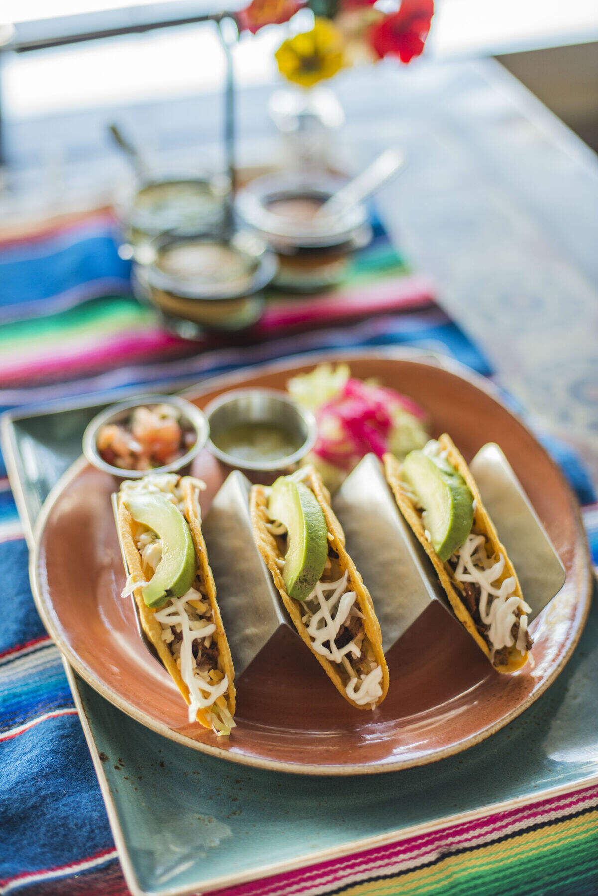 Hard-shell tacos at Tequiztlan. Photograph by Felipe Cuevas.