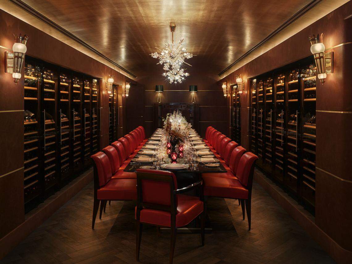 La Cava, the private dining room at Faena Hotel in Miami Beach. Photograph by Nik Koenig.