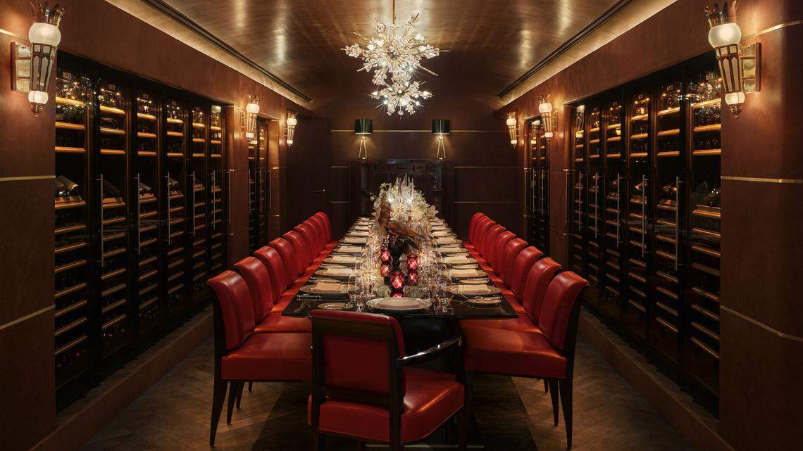 La Cava, the private dining room at Faena Hotel in Miami Beach. Photograph by Nik Koenig.
