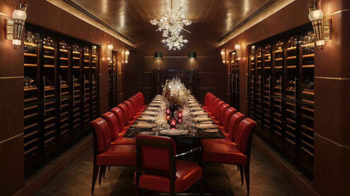 La Cava, the private dining room at Faena Hotel in Miami Beach. Photograph by Nik Koenig.
