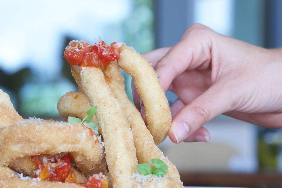 Pizza Fritte at Verde restaurant inside PAMM.