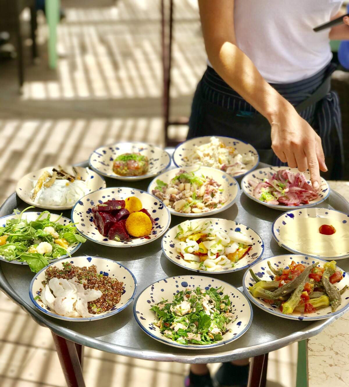 Meze at Manta Ray. Photograph by Evan S. Benn.