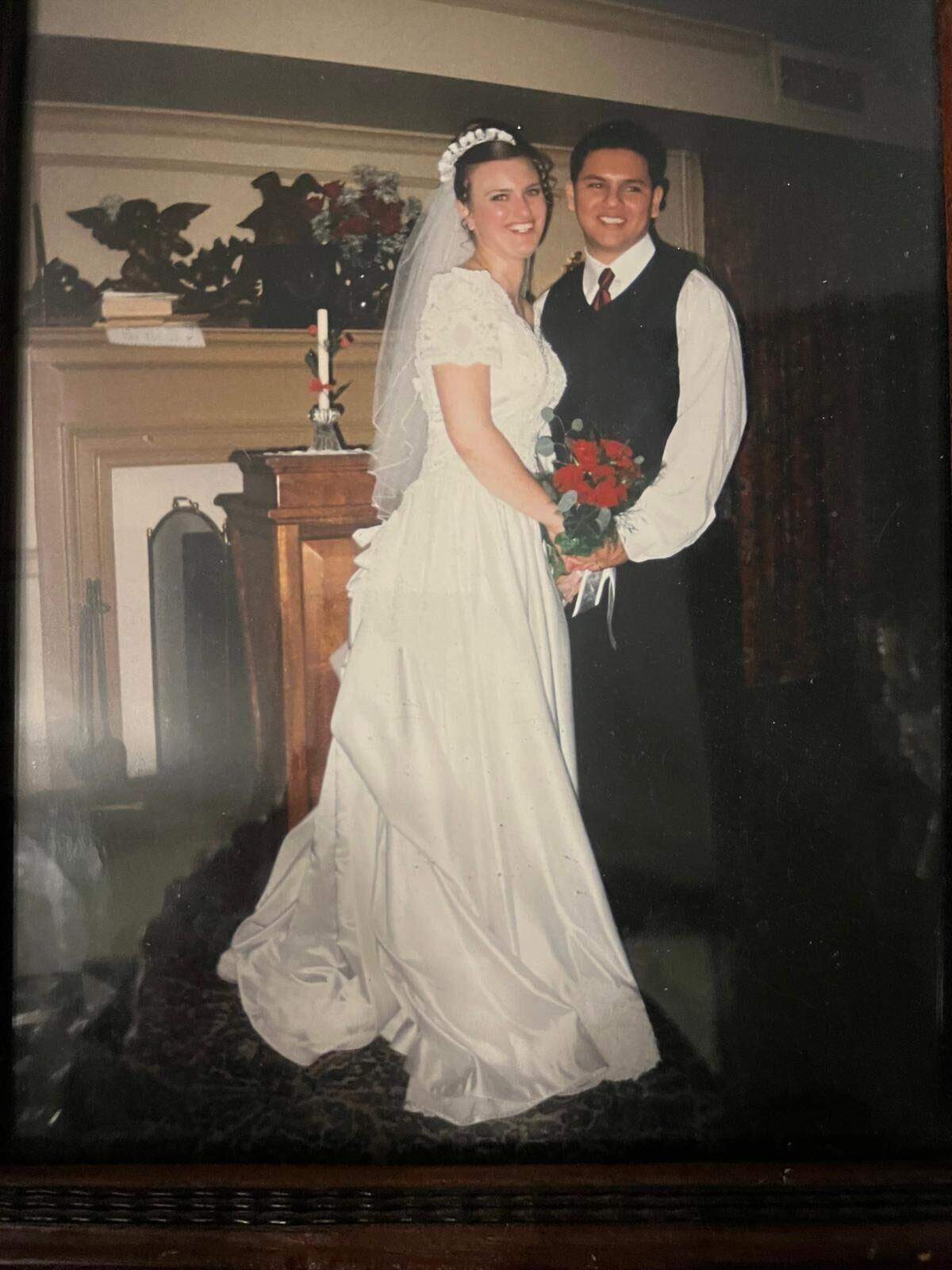 Angela and Carlos got married in 2002 at the Kennett Square Inn Restaurant and Tavern in Chester County, Pennsylvania